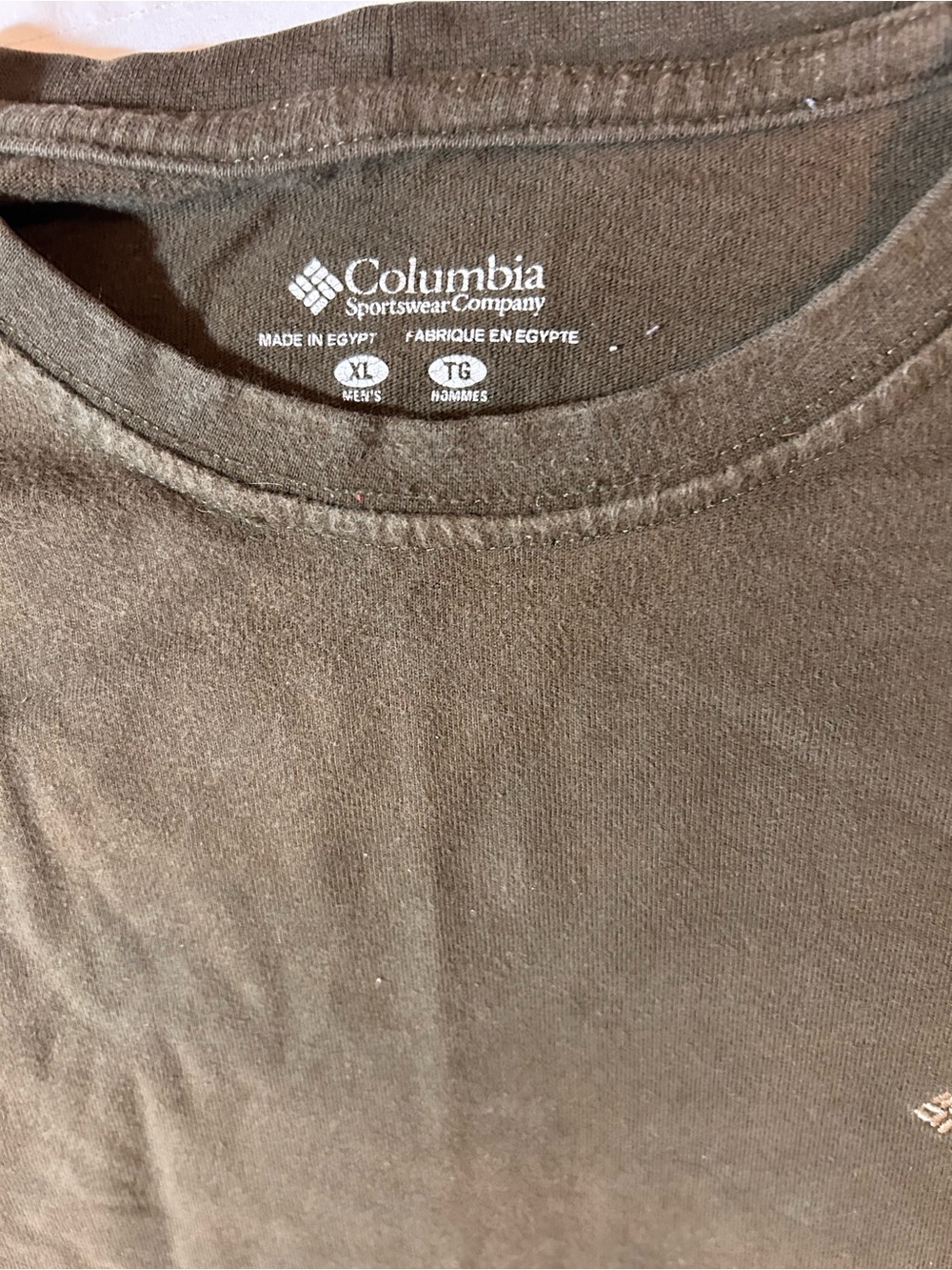 Columbia Men's Brown Crew Neck Short Sleeve Tee